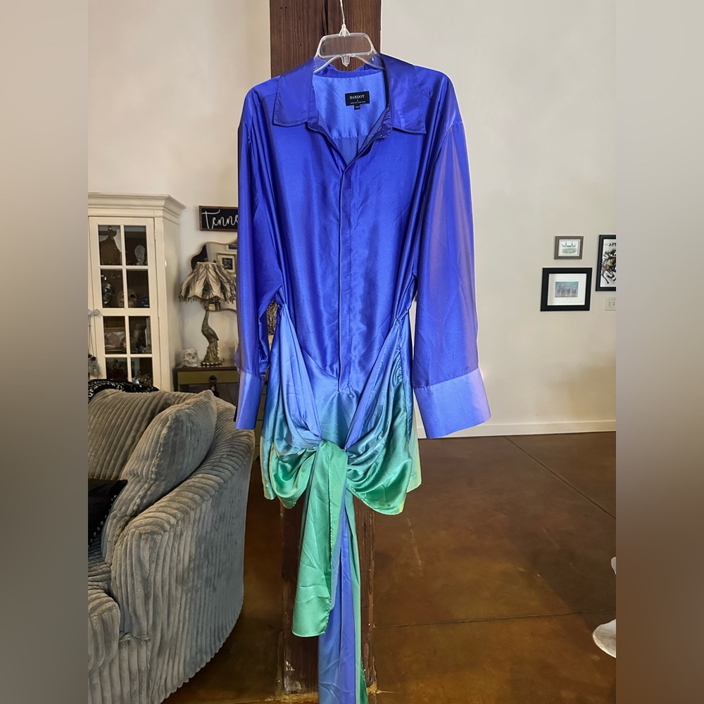 Bardot Deep Purple Satin Blouse
